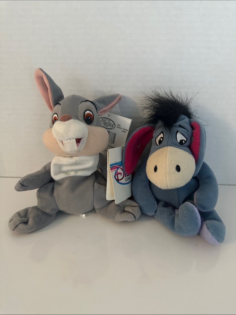 Disney Gray Thumper & Eeyore Plush Duo